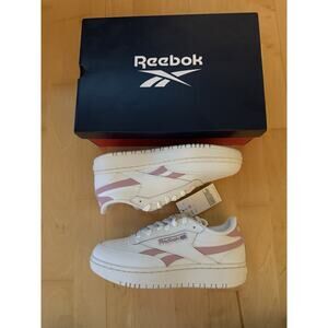 NWB Reebok Club C Double Shoes - White Pink- Womens Trainers 8